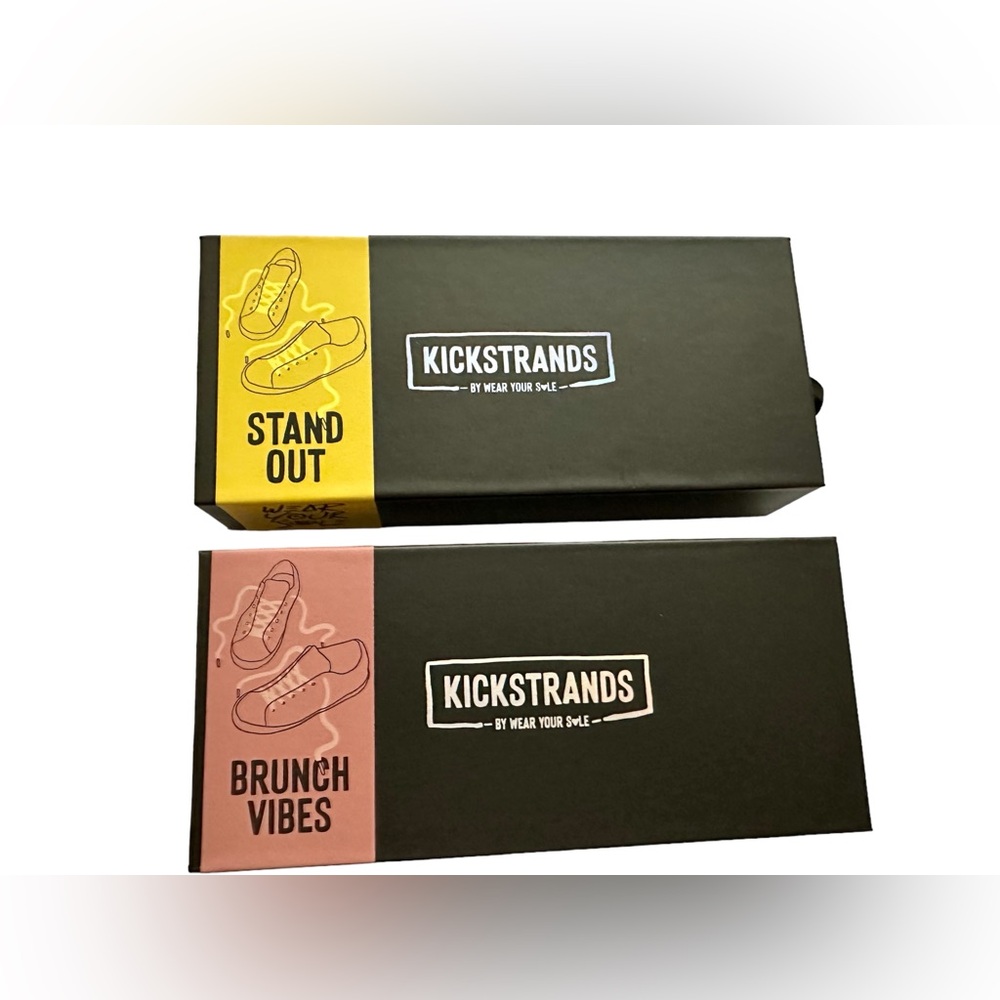 Wear Your Sole Kickstrands Shoelaces in Pink and Yellow